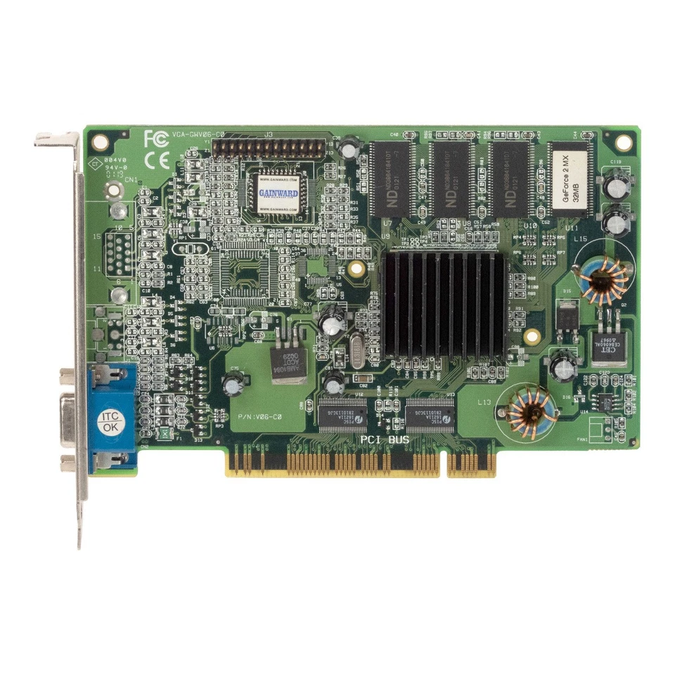 Graphic Card Gainward Nvidia GEFORCE2 MX 32MB VGA-GWV06-C0 V06-C0 D-Sub PCI - Image 2 of 3
