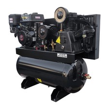 13HP Gas Driven Piston Air Compressor 3 Cylinder 30 Gallon 420CC 125PSI 44cfm