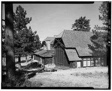 6. DISTANT VIEW SOUTHWEST CORNER, LOOKING NORTHEAST - Bryce Canyon Lodge, Bryce