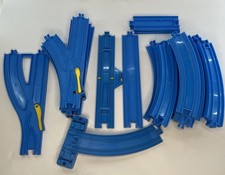 Thomas The Train Trackmaster TOMY Blue Train Track Lot Of 29 Pieces