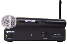 Gemini DJ UHF-01M F1 Wireless Microphone System,Black