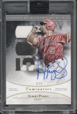 2016 Topps Dynasty Luminaries HR Kings Albert Pujols 1/1 Jersey Patch Auto