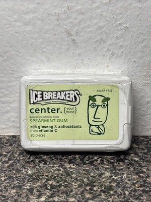 Vintage 2005 Hershey ICE BREAKERS CENTER Spearmint Gum SEALED WHITE