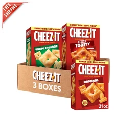Crave-Worthy Cheese Snack Crackers - , White Cheddar & Extra Toasty Mix