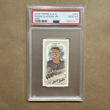 2018 Topps A&G Mini RONALD ACUNA JR Rookie PSA GEM MT 10 #207 Allen & Ginter