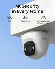 eufy PoE Turret Security Camera E41, NVR Add On Cam, 4K UHD, Color Night Vision