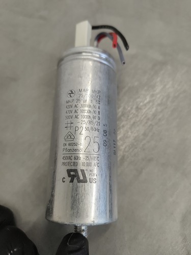 Kondensator 25µF / MAB MKP EN 60252-1 25 für Siemens Bosch Trockner #51092