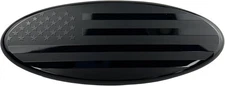 9 Inch Front Grill Rear Tailgate American Flag Emblem Fit for 04-14 F150,Black