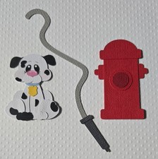 Fire House Dog Set. Scrapbook, Card Making Paper Piecing