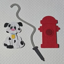 Fire House Dog Set. Scrapbook, Card Making Paper Piecing