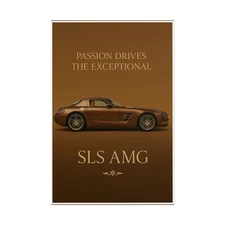 Mercedes-Benz SLS AMG Poster – Modern Gullwing Supercar Wall Art Print
