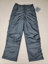 NEW ARCTIC QUEST Unisex Youth Size M 12-14 Insulated Black Snow/Ski Pants 45