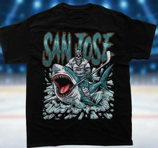 San Jose Sharks Hockey NHL Team black color tee shirt VK10968