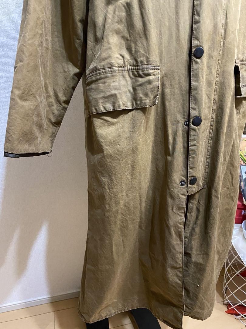 Barbour Burghley Oiled Jacket Blouson Coat Men Size 38 Brown