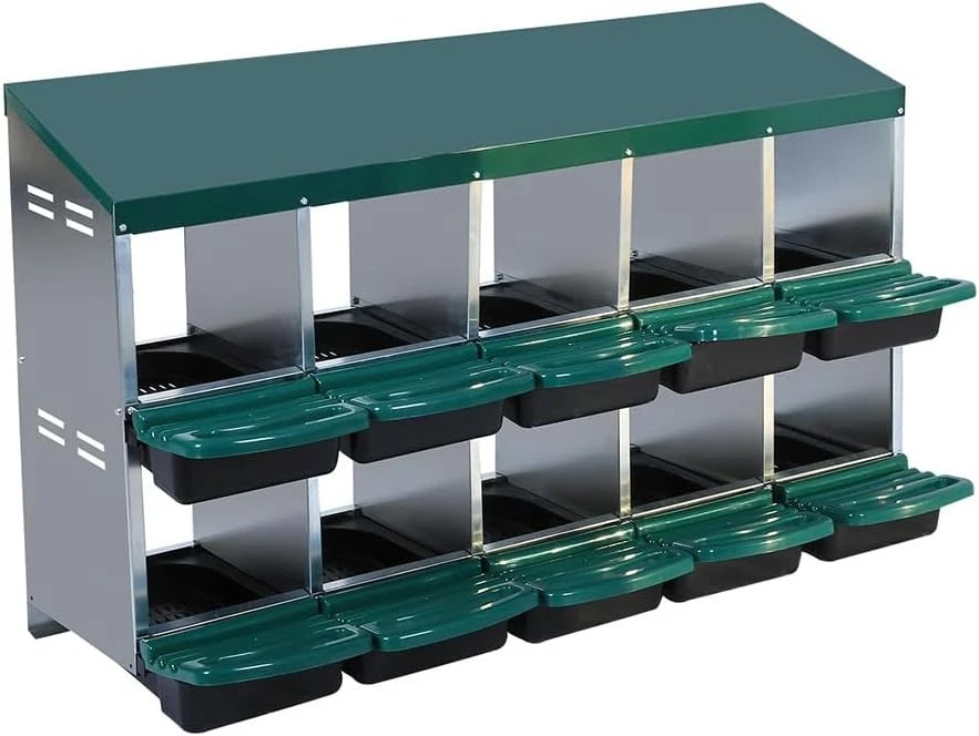 6/8/10-Compartment Chicken Nest Box Roll Away Laying Boxes with Nesting Boxes - Image 2 of 4