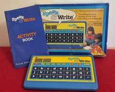 Vintage Speak & Write Texas Instruments 1982 Speak & Spell Compact Toy Retro Box