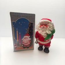 Vintage 80 s Christmas Walking Singing Santa Claus Battery Operated TESTED