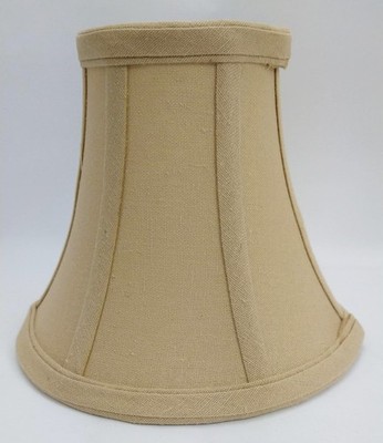 Lot of 10 Mini bell lamp shades Lite Source 5.5'' tan Fabric