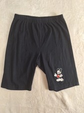 Vtg Disney Unlimited Mickey Mouse Womens M Shorts Stretch 1990s RARE Black Jerry