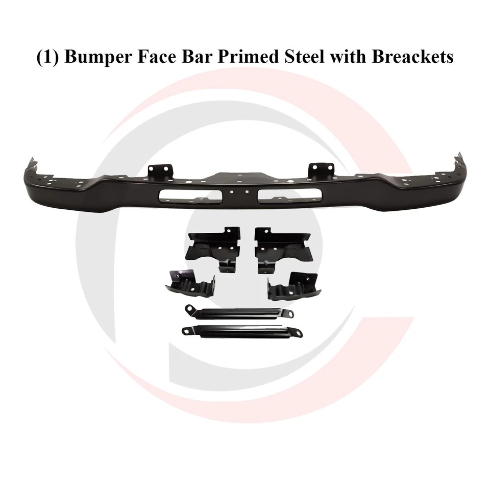 前保险杠套件底漆钢和雾灯适用于 2003 - 2007 GMC Sierra 1500 - 3500 — 第 3/4 张图片