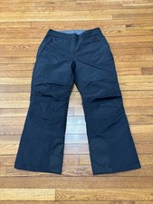 Lands  End Womens Snow Pants Size Medium Petite Black Insulated Snowboard Ski
