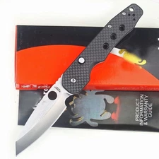 Carbon Fiber G10 Handle Stainless Steel Tactical Folding Pocket Knife Axis Lock