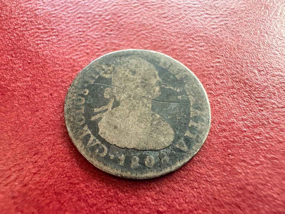 1808 Mo 1 Real – Colonial Mexico Silver, Carlos IV Bust, Independence-Era Beater - Image 3 of 4
