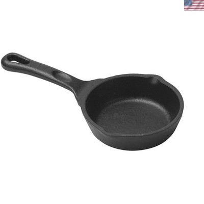 Versatile 3-1/2  Mini Cast Iron Skillet - Durable Induction Cookware for Searing