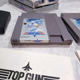 Top Gun 1 + 2 The Second Mission Set NES Carrito Funda Manual Completo en Caja CIB