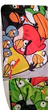 VTG ANGRY BIRDS PILLOW 2 CASES  DOUBLE SIDE STANDARD CARTOON GAME NICE COND PRE