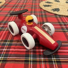 BRIO Large Wooden Pull-Back Race Car Toy for Kids 18 Months 8  Long 1 Indy