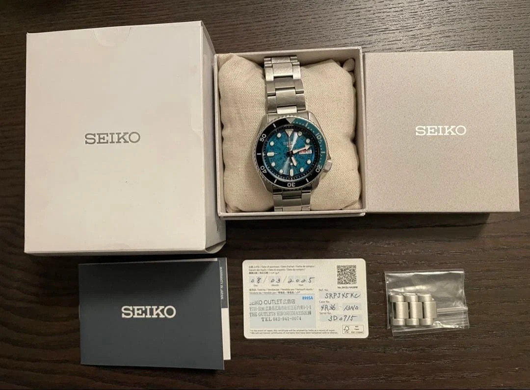 Used working Seiko 5 Sports SRPJ45KC Auto 42.5mm Blue Dial From 