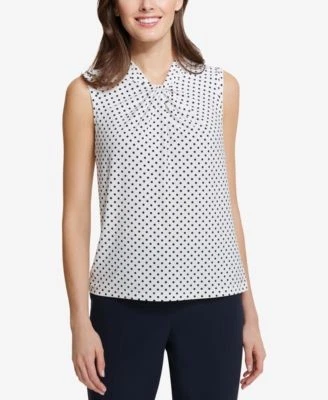 Tommy Hilfiger Sleeveless Knot-Detail Top 196701894687 S RT $59.0