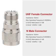 Brass N Male to UHF Female Adapter Pack of 5 - RF Coaxial