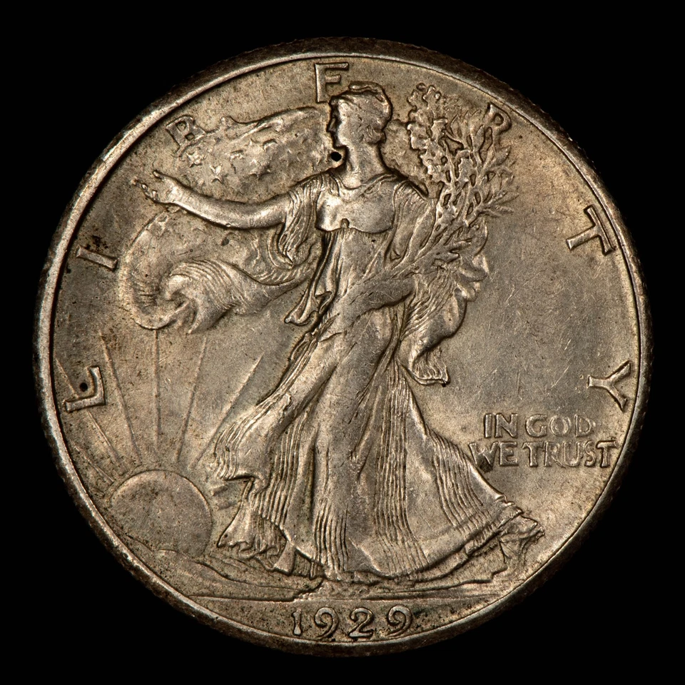 Medio dólar de plata Walking Liberty 1929-S 50c - SKU-B5303 Foto 3 de 4