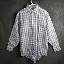 Charles Tyrwhitt Dress Shirt Men 16-34 Blue White Check Long Sleeve
