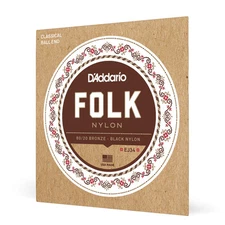 D'Addario Folk Nylon Guitar Strings 80 20 Bronze Acoustic Ball End Normal Ten...