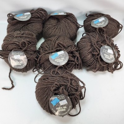 Filatura Di Crosa Primo Antarctic Wool Superwash Yarn Brown Lot of 7 Italy NEW