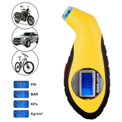 Digital Tire Air Pressure Gauge Meter Tester Bike Car Truck LCD Display 150 PSI