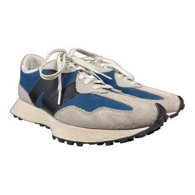 New Balance 327 Intelligent Choice Gray Blue Black Suede Shoes Men s Size 9.5