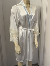 Linea Donatella White Satin  Bride  Robe Size L/XL