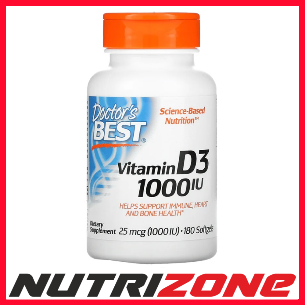 Doctor's Best Vitamin D3 1000 IU - 180 softgels