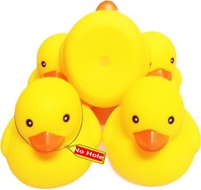 3 inch Rubber Yellow Ducks/ Ducky No Hole Waterproof No Squeak 3" size 5 pcs 
