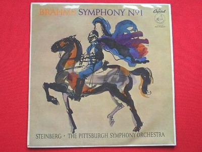 William Steinberg Brahms Symphony No 1 LP Capitol T8340 EX/VG 1950s