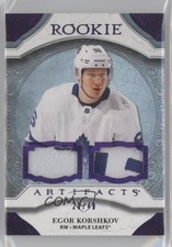 2020 Upper Deck Artifacts Rookies Material Purple 28/49 Egor Korshkov #168 6kn