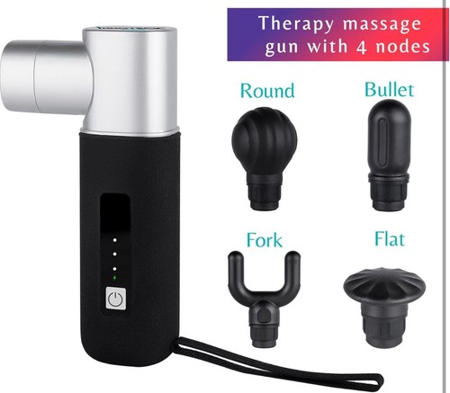 Innoteck Massagepistole Mini Tiefengewebe, Muskelmassagepistole 4 Silikonköpfe Hülle - Bild 13 von 13