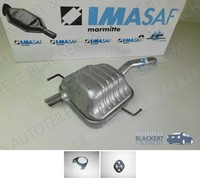 Imasaf ESD Auspuff Endtopf + Anbauteile für Alfa Romeo 147 1.6 / 2.0 + TS + ECO