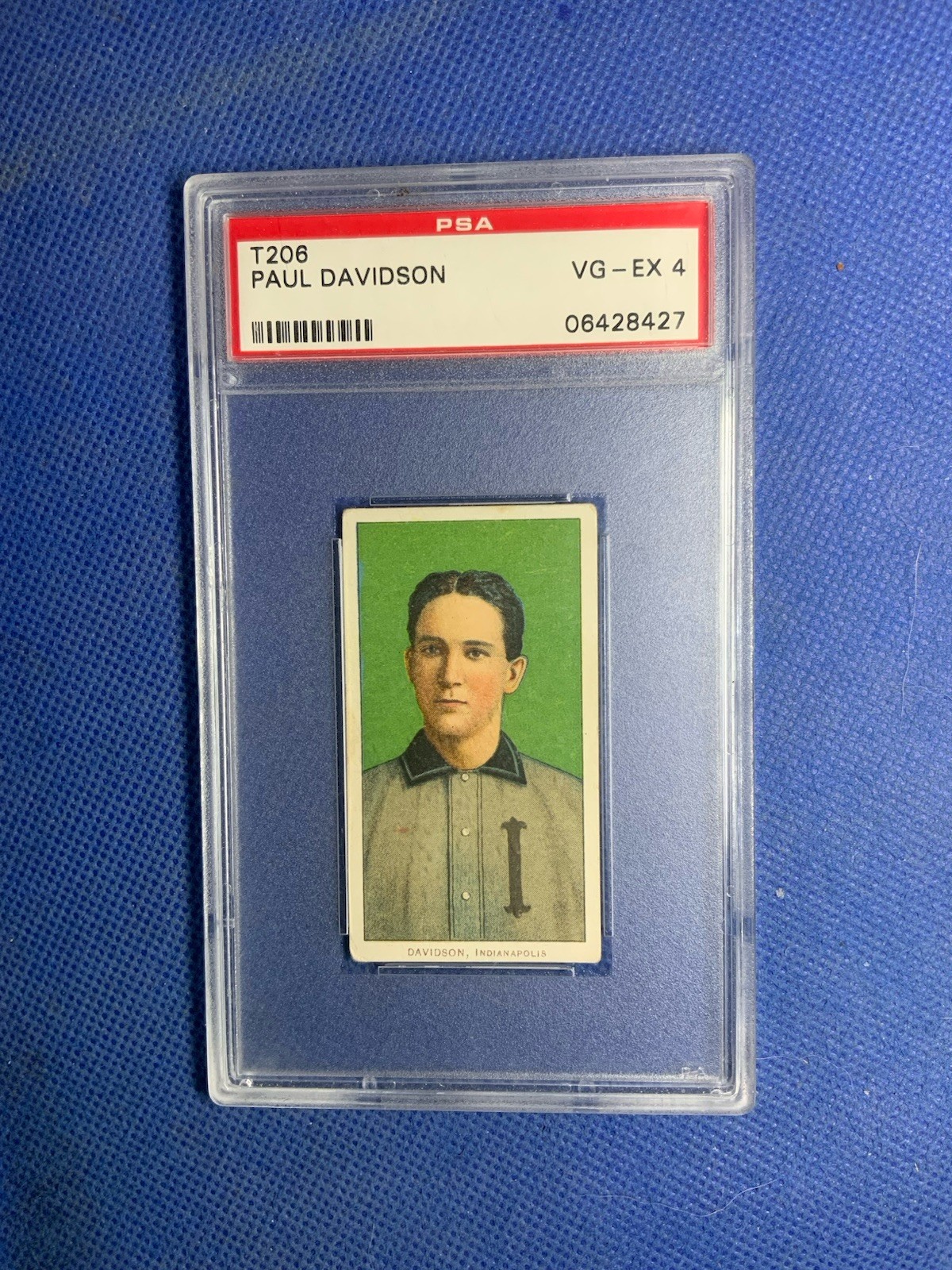 1909 T206 Sweet Caporal 350/30 Paul Davidson PSA 4