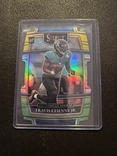 2021 Panini Select - Concourse Travis Etienne #54 Green & Yellow Prizm Die-Cut