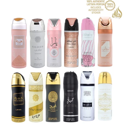 Lattafa Perfumed Body Spray 200ml Oud Deodorant for MEN & Women Yara Asad 3 Pack